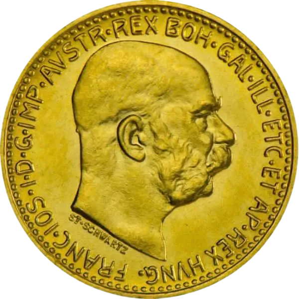 Zlatá mince 10 Koruna 1912 Františka Josefa I. (novoražba)