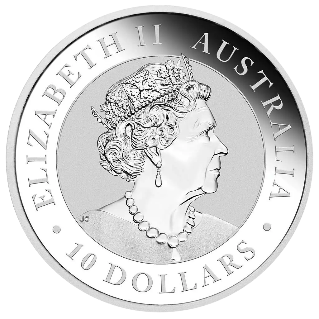Stříbrná mince 10 Oz Australian Kookaburra (Ledňáček) 2022