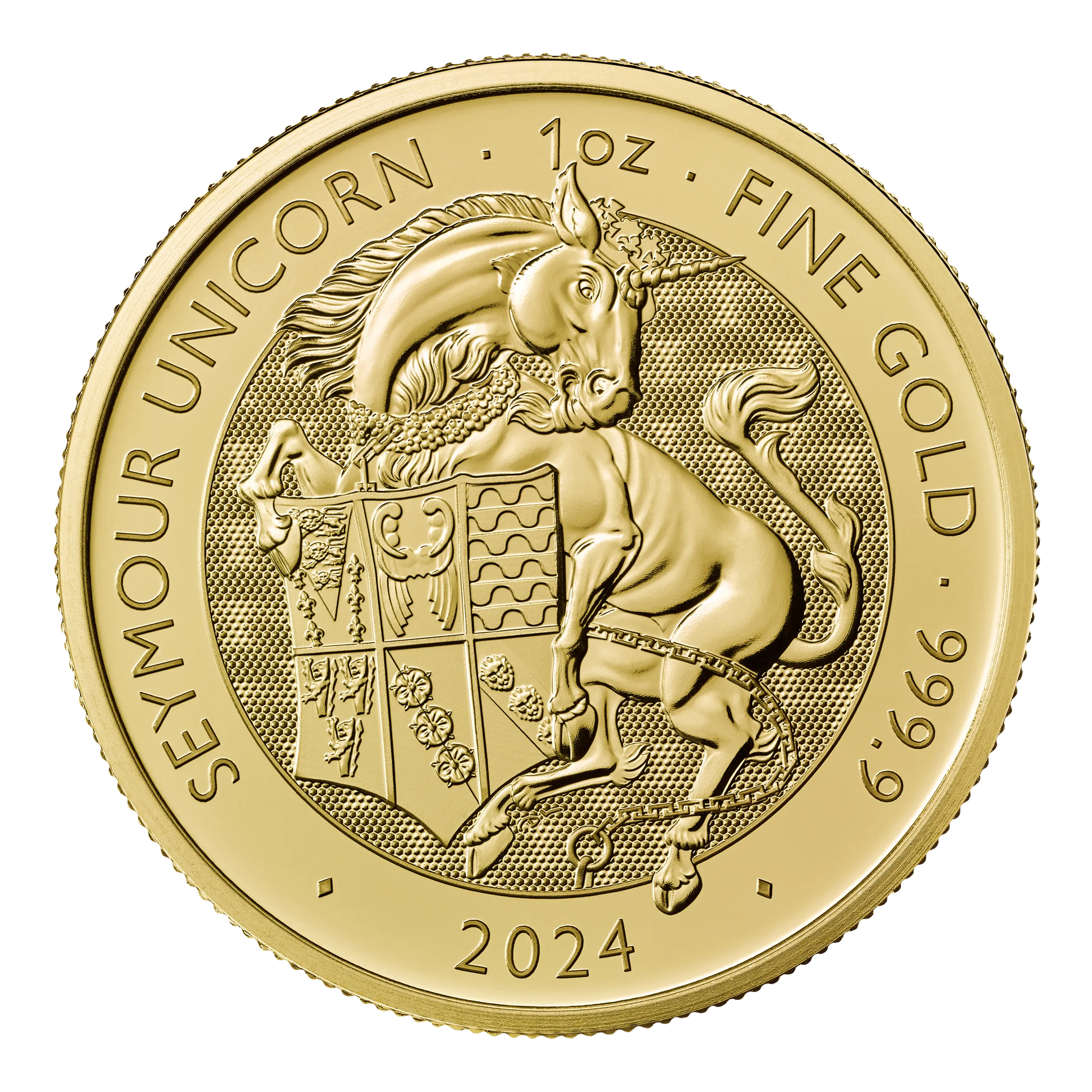 Zlatá mince Seymour Unicorn 1 Oz 2024 (Tudor Beasts)
