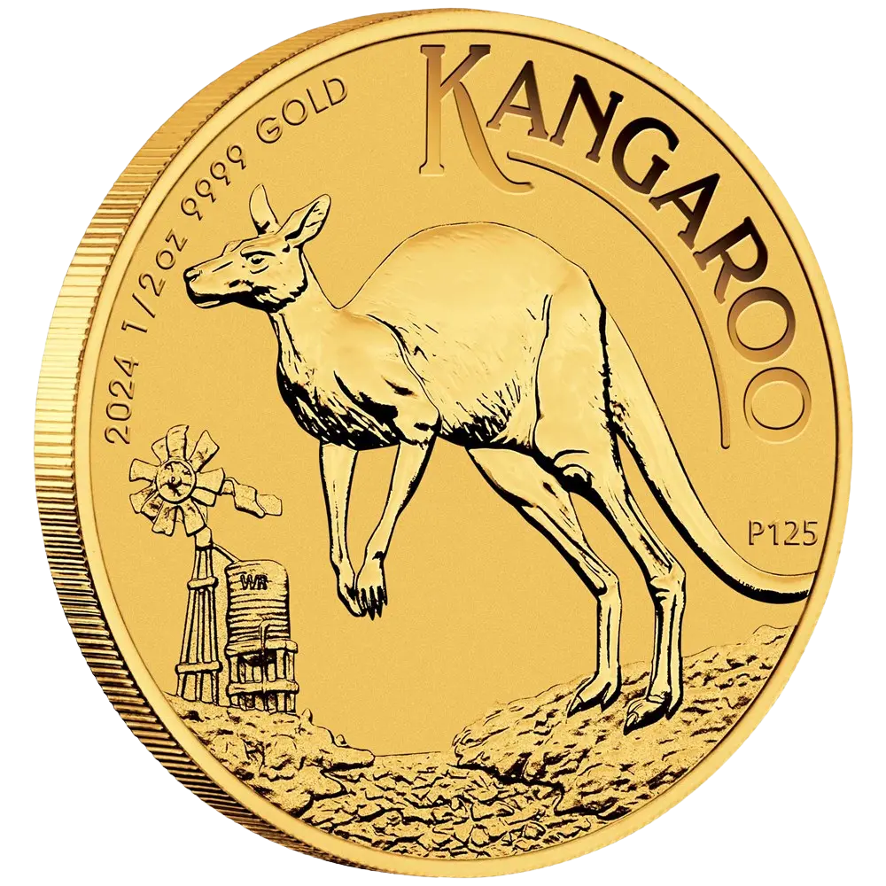Zlatá mince 50 AUD Australian Kangaroo (Klokan rudý) 1/2 Oz 2024