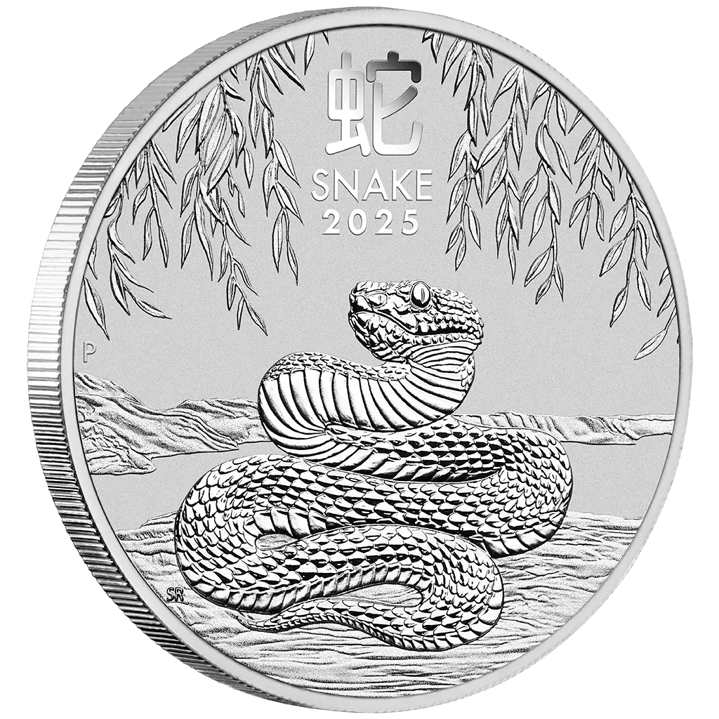 Lunární série III. - stříbrná mince Year of the Snake (Rok hada) 5 Oz 2025