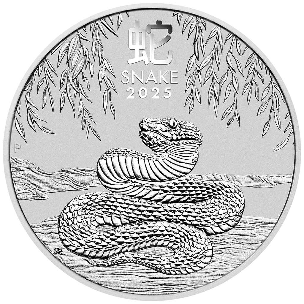 Lunární série III. - stříbrná mince Year of the Snake (Rok hada) 5 Oz 2025