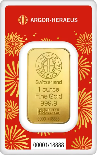 Investiční zlato - zlatý slitek 1 Oz Argor Heraeus SA Year of the Snake (Rok hada) 2025 Limited Edition