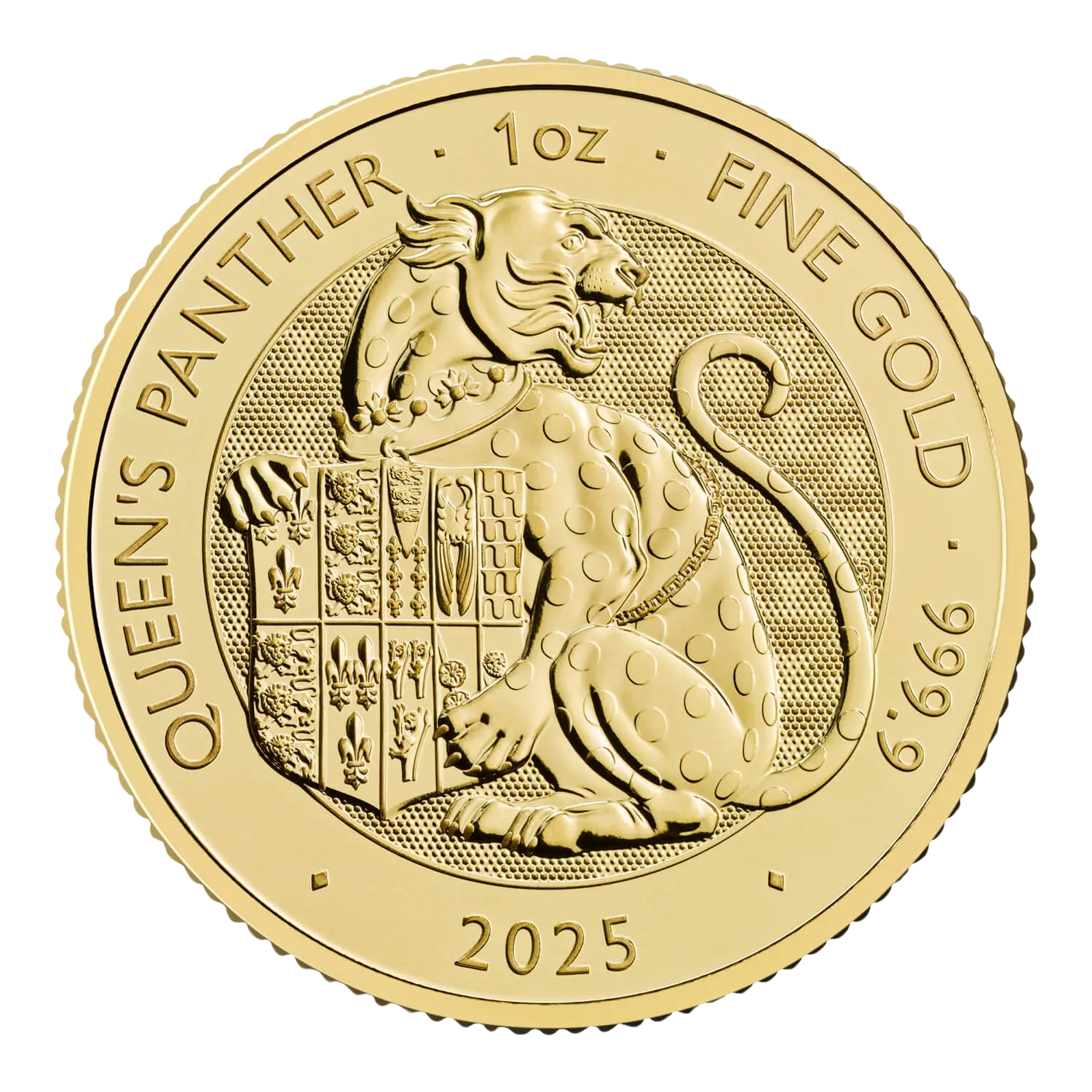 Zlatá mince Tudor Queen's Panther 1 Oz 2025 (Tudor Beasts)