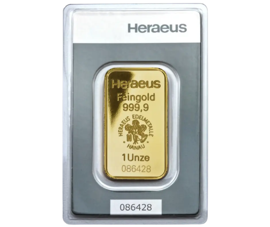 Investiční zlato - zlatý slitek 1 Oz Heraeus
