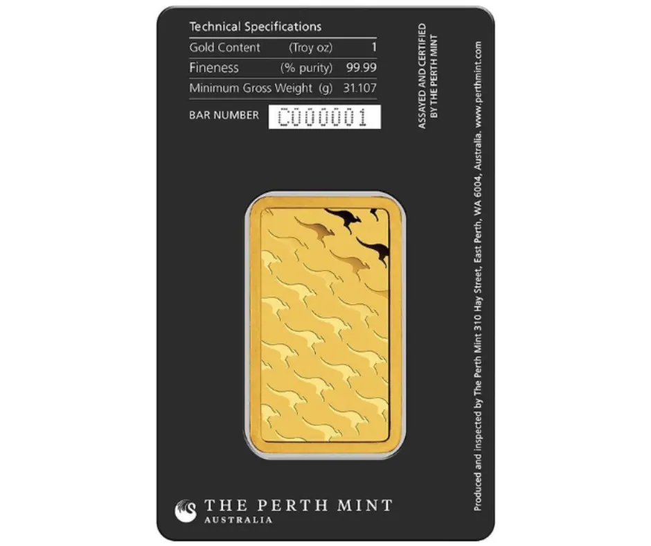 Investiční zlato - zlatý slitek 1 Oz Perth Mint