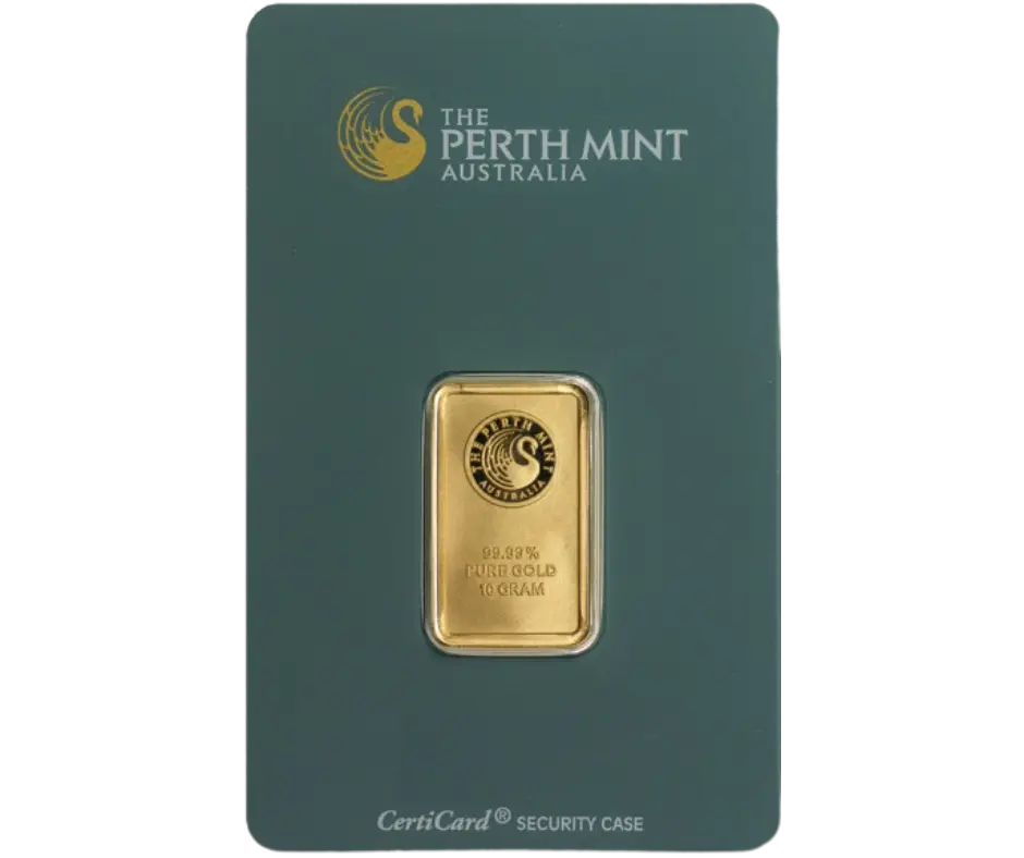 Investiční zlato - zlatý slitek 10g Perth Mint