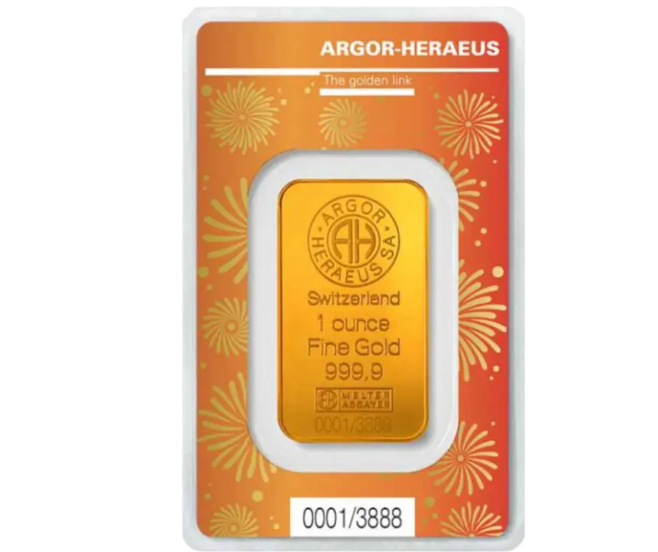 Investiční zlato - zlatý slitek 1 Oz Argor Heraeus SA Year of the Ox (Rok buvola) 2021 Limited Edition
