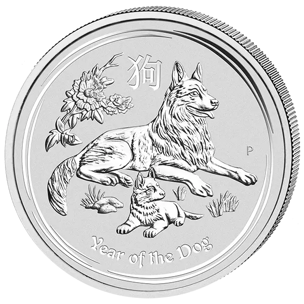 Lunární série II. - stříbrná mince 30 AUD Year of the Dog (Rok psa) 1 kg 2018