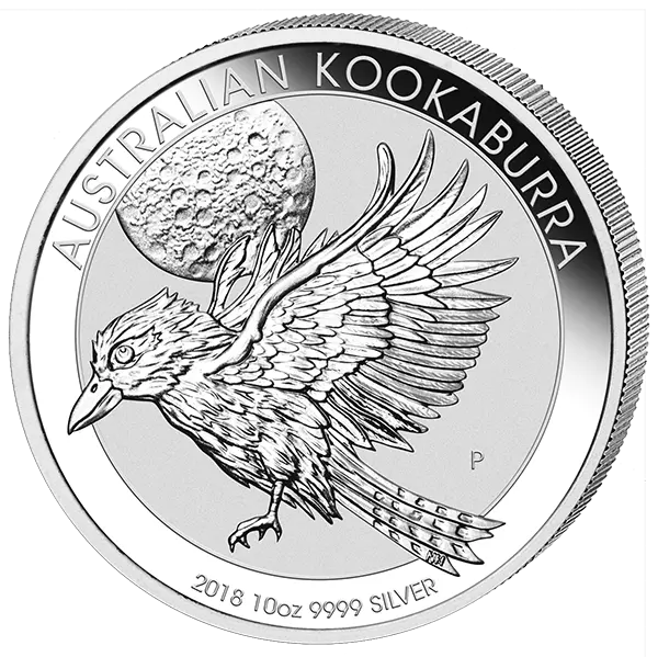 Stříbrná mince 10 Oz Australian Kookaburra (Ledňáček) 2018