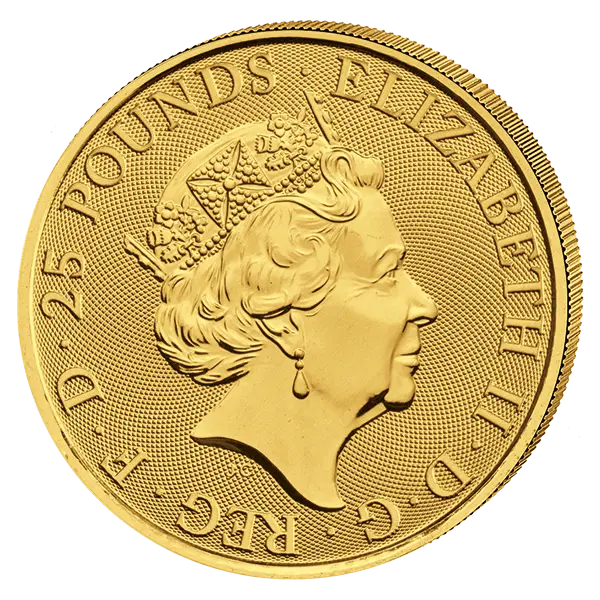 Zlatá mince The Queen's Beasts The Black Bull of Clarence 1/4 Oz 2018