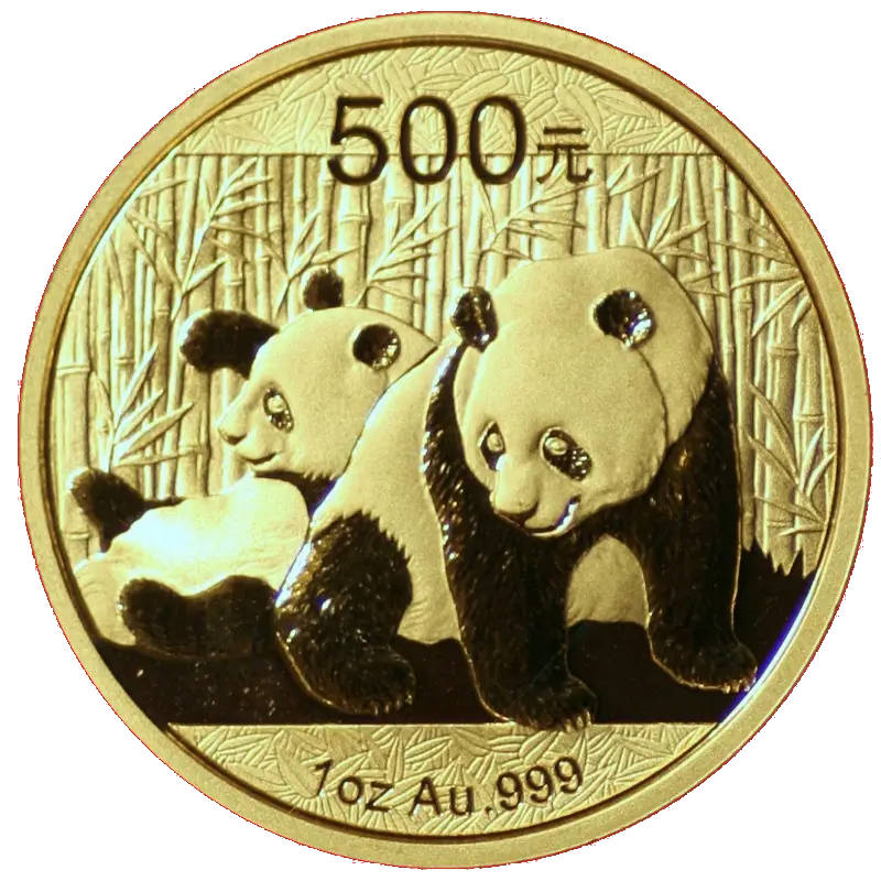 Zlatá mince 500 Yuan China Panda 1 Oz 2010