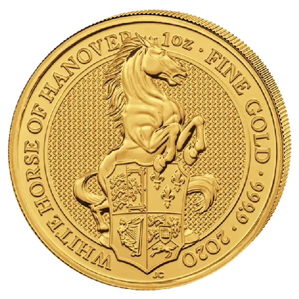 Zlatá mince The Queen's Beasts The White Horse of Hannover 1 Oz 2020