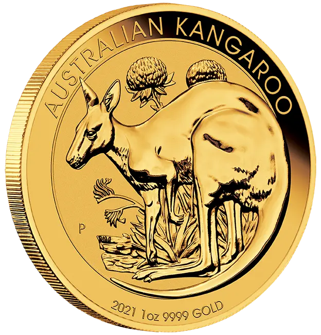 Zlatá mince 100 AUD Australian Kangaroo (Klokan rudý) 1 Oz 2021