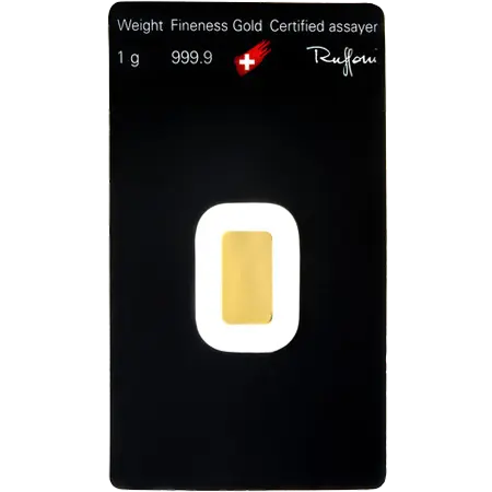 Investiční zlato - zlatý slitek 1g Argor Heraeus SA