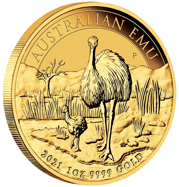 Zlatá mince 100 AUD Australian Emu 1oz 2021