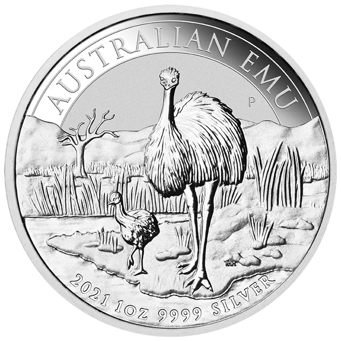 Stříbrná mince 1 Oz Australian Emu 2021