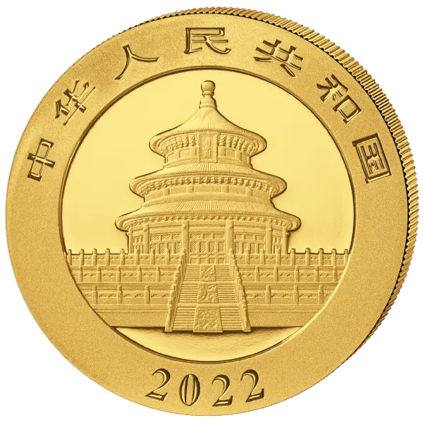 Zlatá mince 200 Yuan China Panda 15g 2022 (40. výročí)