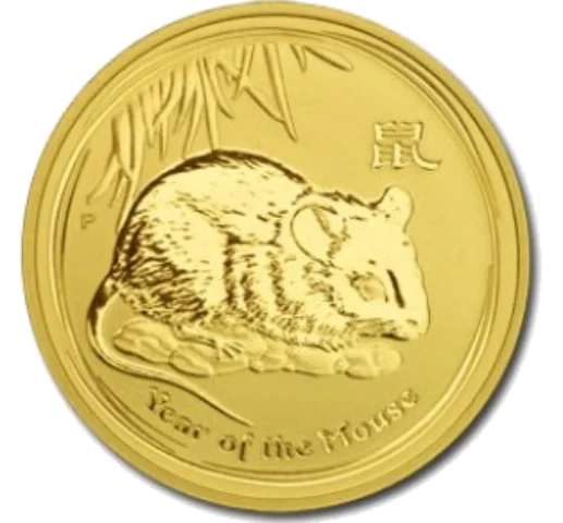 Lunární série II. - zlatá mince 100 AUD Year of the Mouse (Rok krysy) 1 Oz 2008
