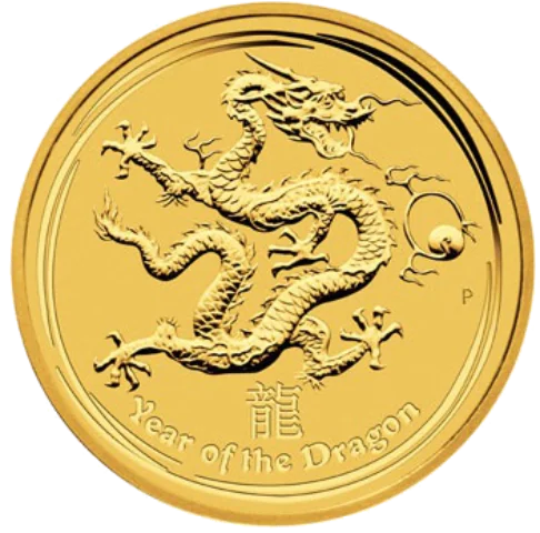 Lunární série II. - zlatá mince 100 AUD Year of the Dragon (Rok draka) 1 Oz 2012