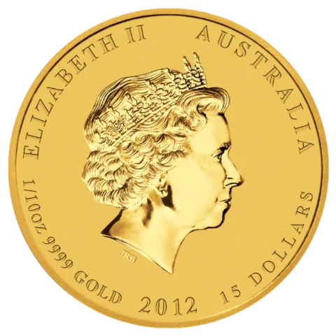 Lunární série II. - zlatá mince 100 AUD Year of the Dragon (Rok draka) 1 Oz 2012