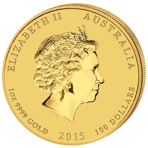Lunární série II. - zlatá mince 100 AUD Year of the Goat (Rok kozy) 1 Oz 2015