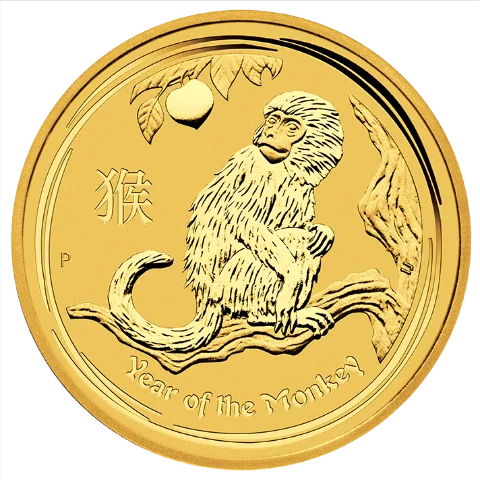 Lunární série II. - zlatá mince 100 AUD Year of the Monkey (Rok opice) 1 Oz 2016