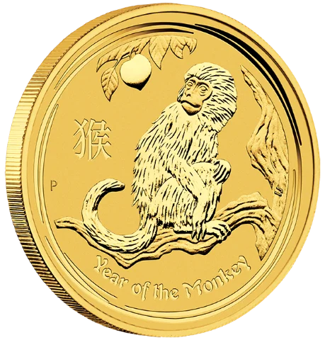 Lunární série II. - zlatá mince 100 AUD Year of the Monkey (Rok opice) 1 Oz 2016