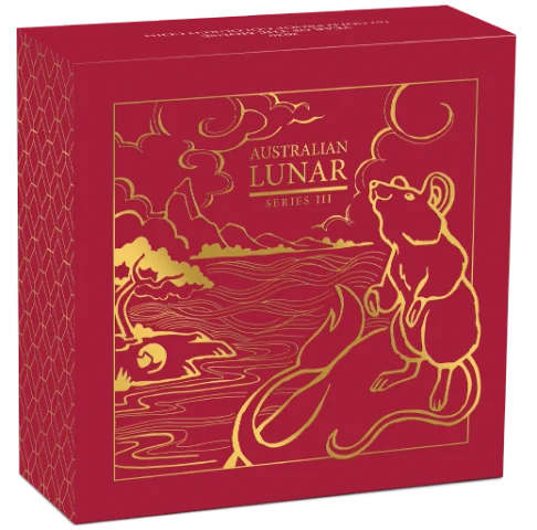 Lunární série III. - exkluzivní zlatá mince Year of the Mouse (Rok krysy) 1 Oz 2020 Color PROOF