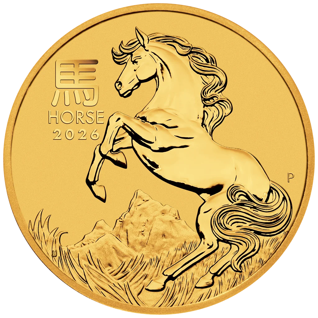 Lunární série III. - zlatá mince Year of the Horse (Rok koně) 1 Oz 2026