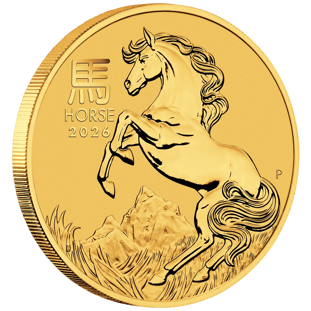 Lunární série III. - zlatá mince Year of the Horse (Rok koně) 1 Oz 2026