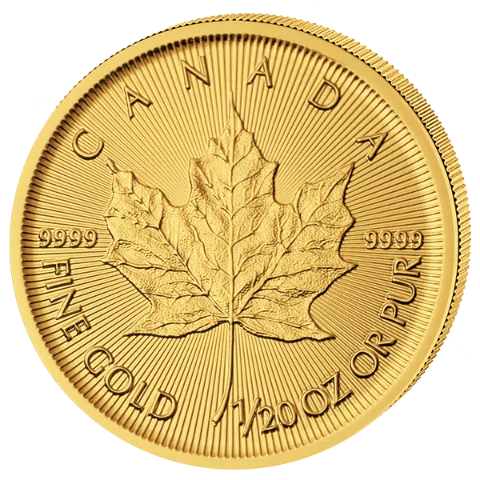 Zlatá mince 1 CAD Maple Leaf 1/20 Oz