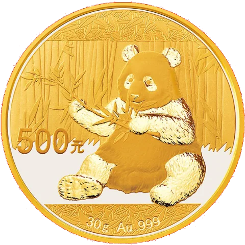 Zlatá mince 500 Yuan China Panda 30g 2017