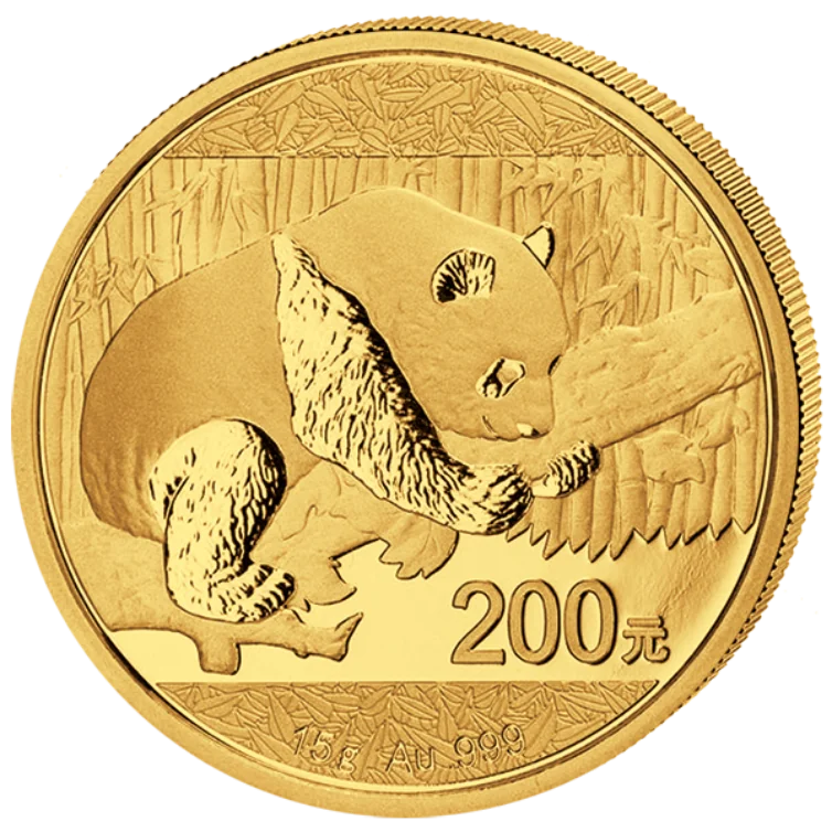 Zlatá mince 200 Yuan China Panda 15g 2016