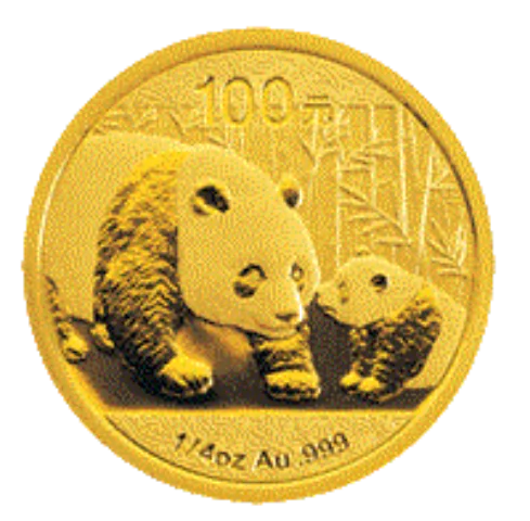 Zlatá mince 100 Yuan China Panda 1/4 Oz 2011