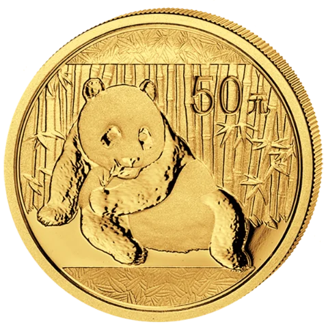 Zlatá mince 50 Yuan China Panda 1/10 Oz 2015