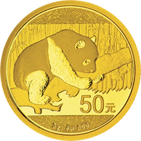 Zlatá mince 50 Yuan China Panda 3g 2016