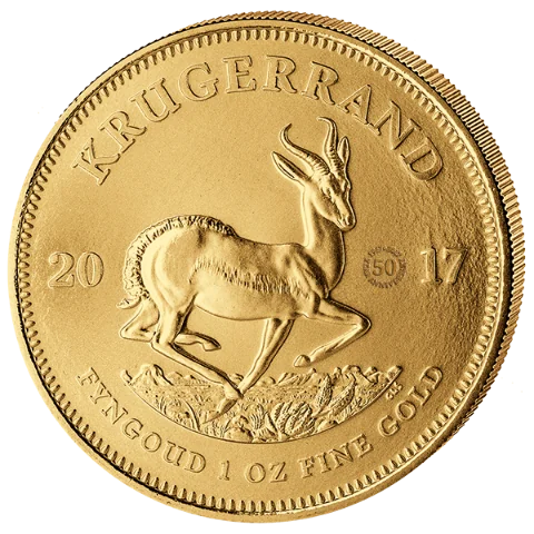 Investiční zlato - zlatá mince Krugerrand 1 Oz 2017 (1967-2017) 50.výročí
