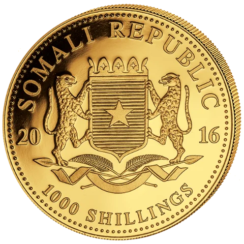 Zlatá mince 1000 Shillings Elephant (Slon africký) 1 Oz 2016 (African Wildlife Series)