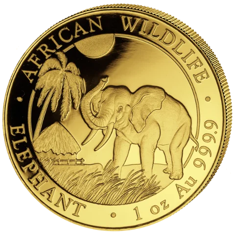 Zlatá mince 1000 Shillings Elephant (Slon africký) 1 Oz 2017 (African Wildlife Series)