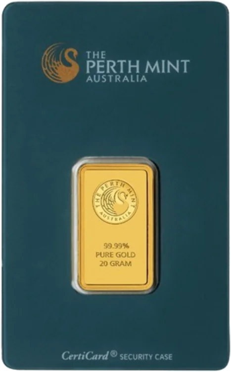 Investiční zlato - zlatý slitek 20g Perth Mint