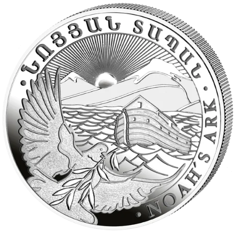 Stříbrná mince 500 Dram Noah´s Ark (Noemova archa) 1 Oz