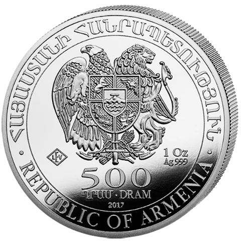 Stříbrná mince 500 Dram Noah´s Ark (Noemova archa) 1 Oz