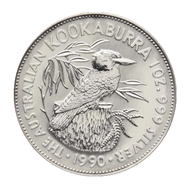 Stříbrná mince 1 Oz Australian Kookaburra (Ledňáček) 1990