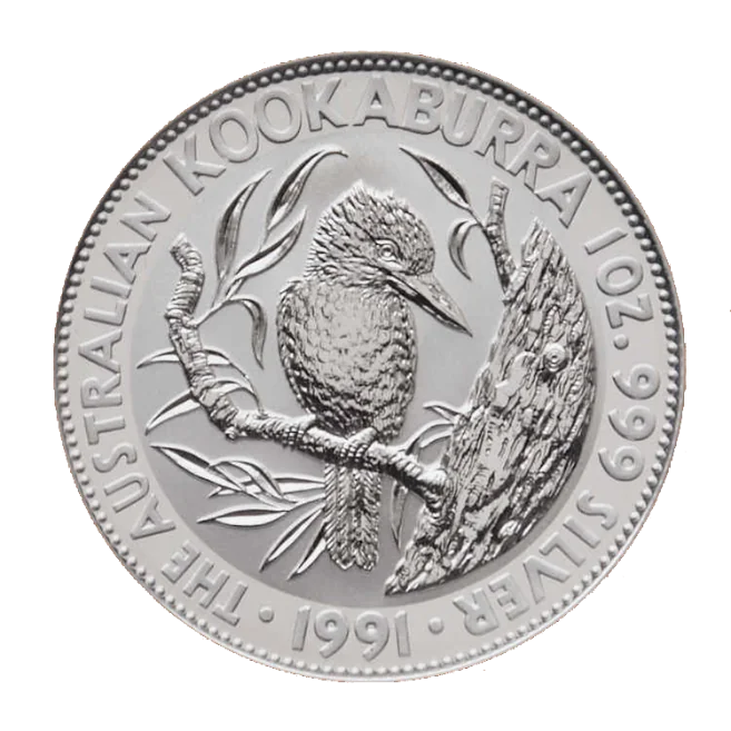 Stříbrná mince 1 Oz Australian Kookaburra (Ledňáček) 1991
