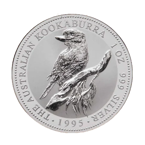 Stříbrná mince 1 Oz Australian Kookaburra (Ledňáček) 1995