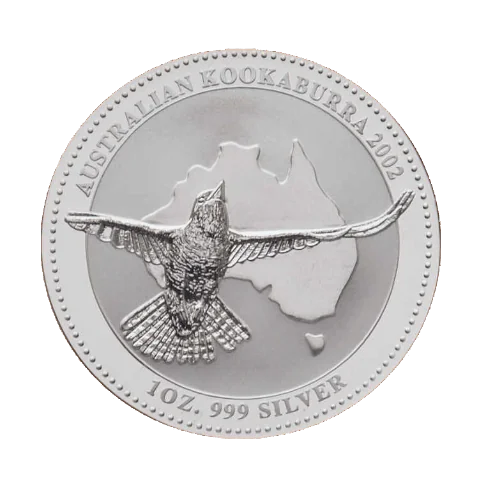 Stříbrná mince 1 Oz Australian Kookaburra (Ledňáček) 2002