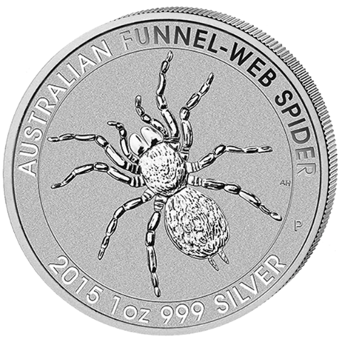 Stříbrná mince 1 Oz Australian Funnel-Web Spider (Sklípkanec jedovatý) 2015
