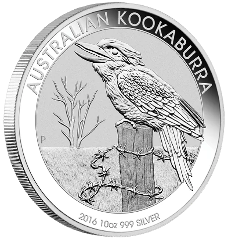 Stříbrná mince 10 Oz Australian Kookaburra (Ledňáček) 2016