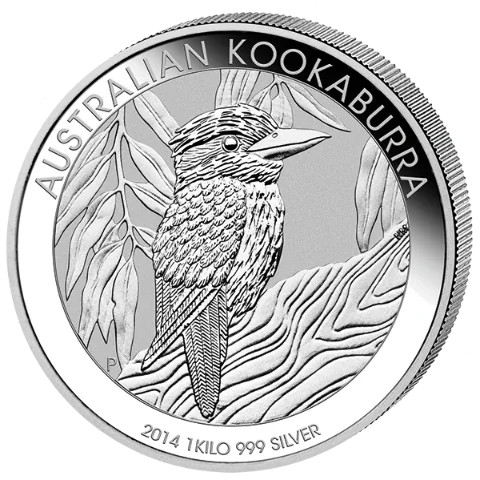 Stříbrná mince 1 kg Australian Kookaburra (Ledňáček) 2014